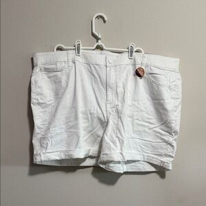 Women’s white Lane Bryant denim shorts NWT